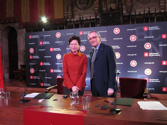 Xavier Trias y Carrie Lam