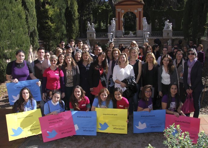 Lucía Cerón en la celebración del Día Internacional de la Mujer de EVAP.