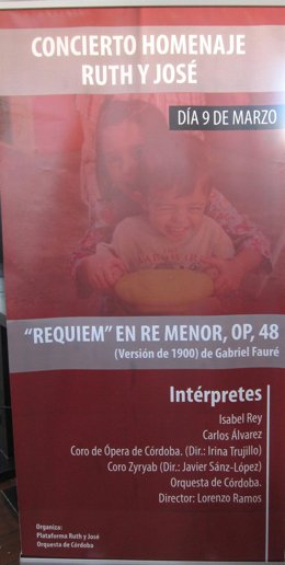 Cartel del concierto en homenaje a Ruth y José