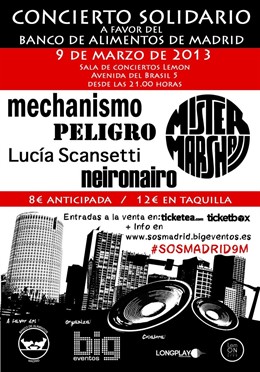 I Concierto SOS Madrid a favor del Banco de Alimentos de Madrid