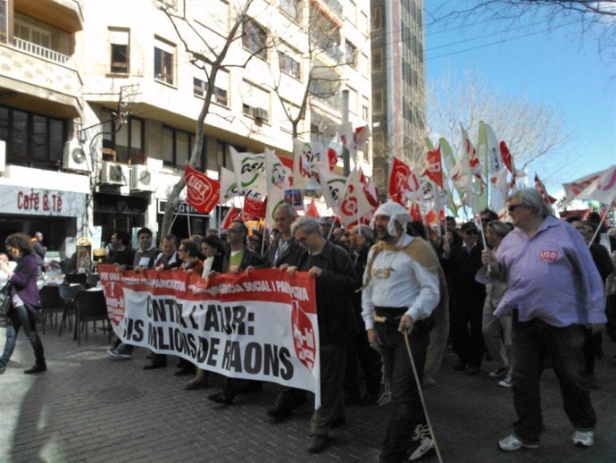 Manifestación de la Cimera Social