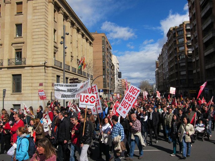 Manifestación contra el paro