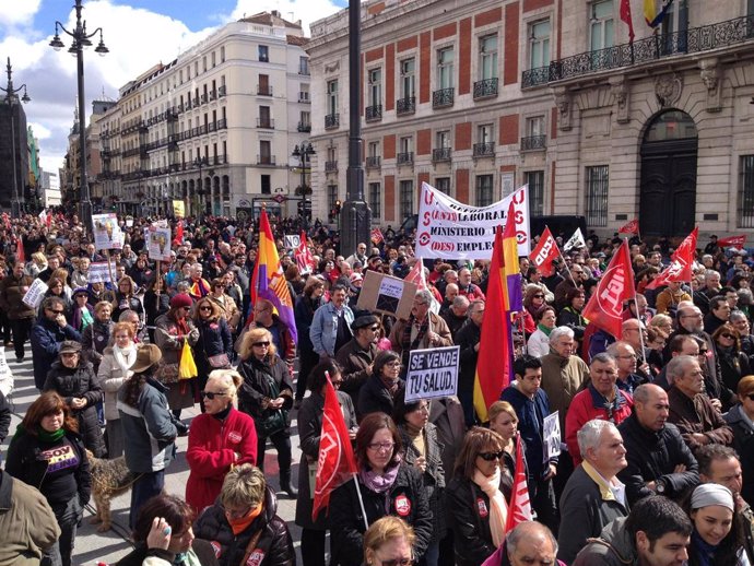 Manifestación Cumbre Social en Madrid