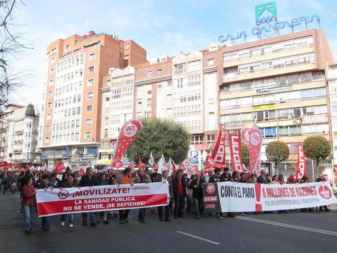 Manifestación contra el paro y por la regeneración democrática