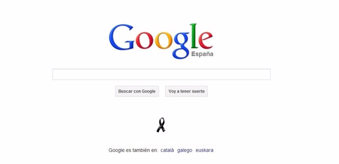 Google recuerda a las víctimas del 11-M con un crespón negro www.Portaltic.Es