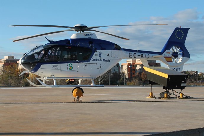 HELICÓPTERO SANITARIO, TRANSPORTE URGENTE, SESCAM