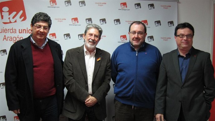Diego Valderas, Adolfo Barrena, José Miguel Nuin y Joan Josep Nuet