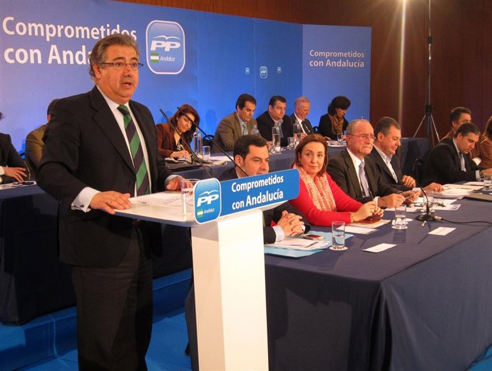 El presidente del PP-A, Juan Ignacio Zoido, en Málaga