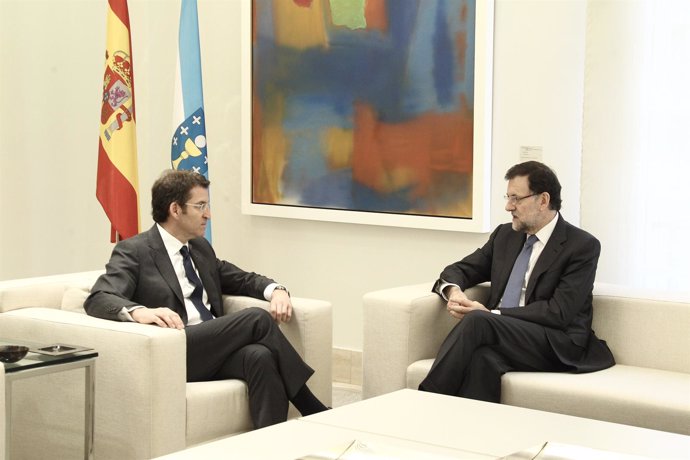 Mariano Rajoy y Feijóo, en la Moncloa
