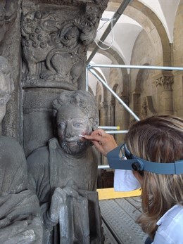 Trabajos en el Pórtico de la Gloria