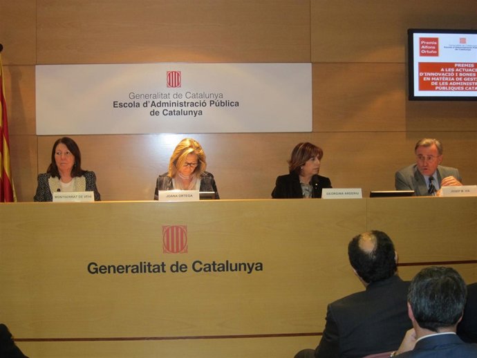 Josep Maria Via en su discurso durante los premios Alfons Ortuño