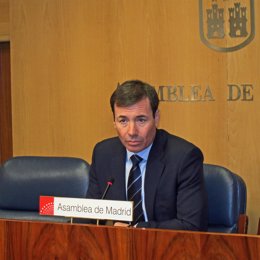 Tomás Gómez (PSM), en la rueda tras la Junta de Portavoces