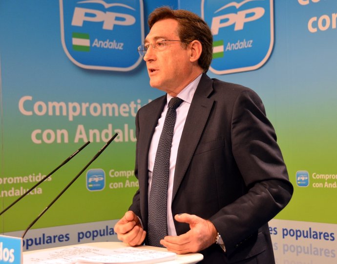 El portavoz de Economía del PP-A, Rafael Carmona, hoy en Sevilla