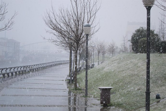 Imágenes de la última nevada en Euskadi