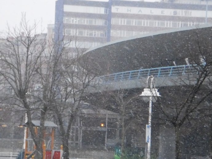 Nevando en Bilbao