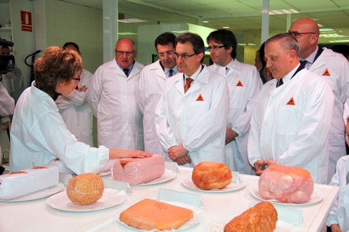Artur Mas (presidente de la Generalitat) en la empresa Metalquimia