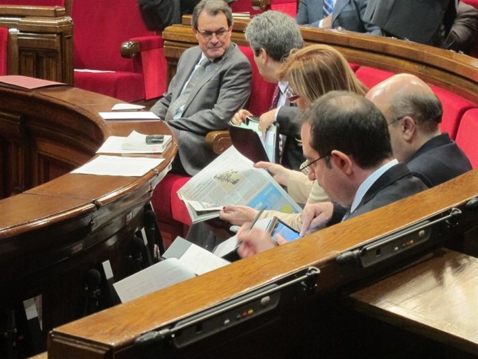 Pte.De la Generalitat Artur Mas, consellers F.Homs y R.Espadaler