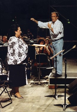 Collado con Caballé en el Palau de la Música