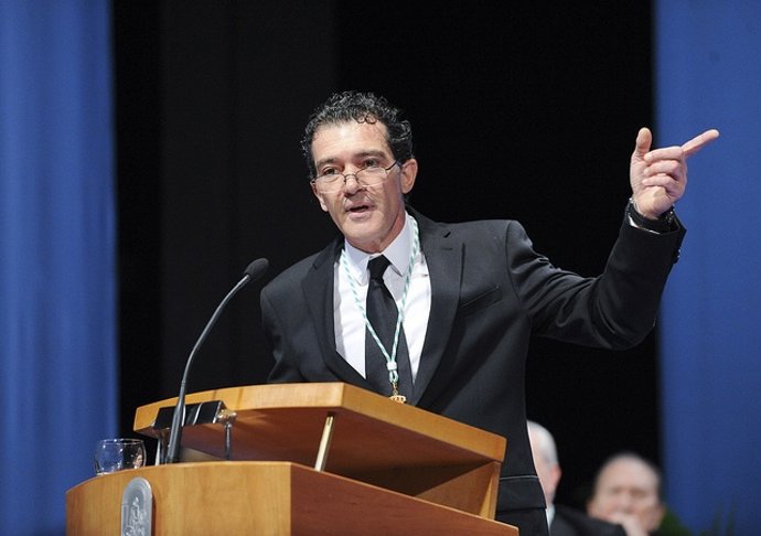 Banderas este jueves durante su discurso