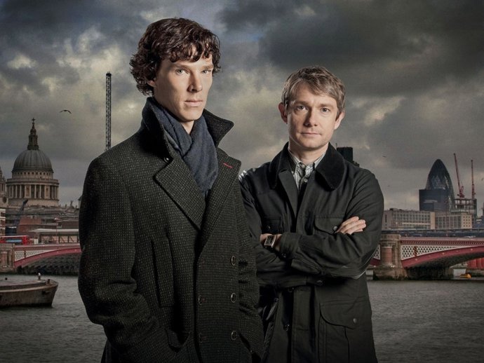 Benedict Cumberbatch y Martin Freeman en 'Sherlock'