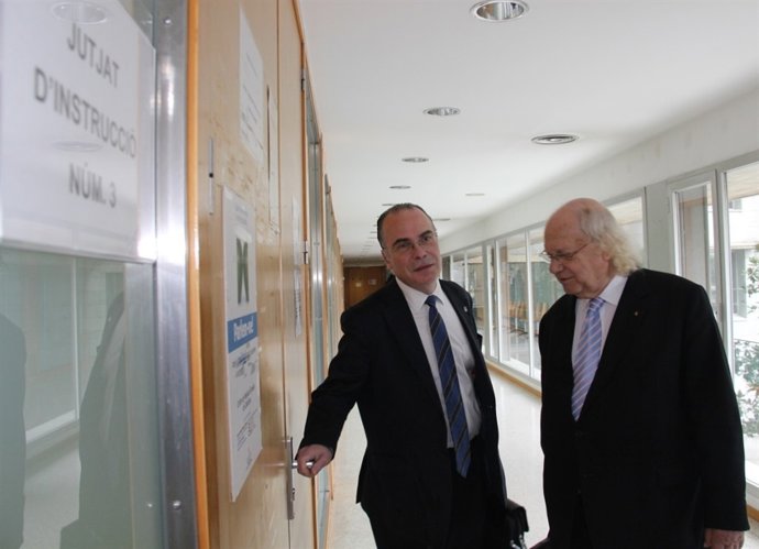 Jaume Torramadé y su abogado, Manel Mir