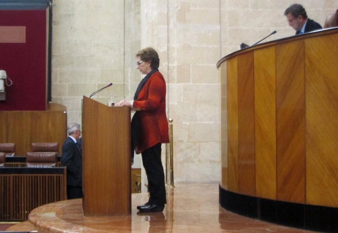 Carmen Martínez Aguayo en el Parlamento de Andalucía