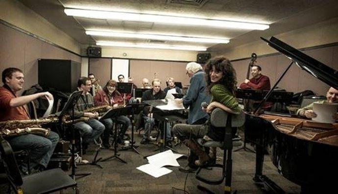 Carmen París en la grabación de 'Ejazz con Jota' en Boston