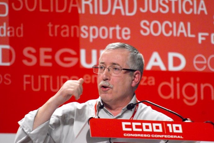 Ignacio Fernández Toxo en el X Congreso Confederal de CC.OO.