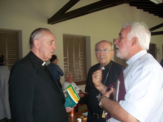 Obispo de Plasencia con el Papa Francisco