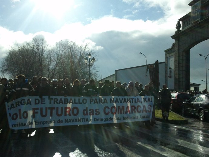 Manifestación de trabajadores de Navantia en Ferrol