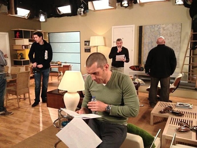 Jesús Vázquez en la grabación de Aída