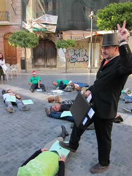 Imagen de la representación de la Marcha de Mareas