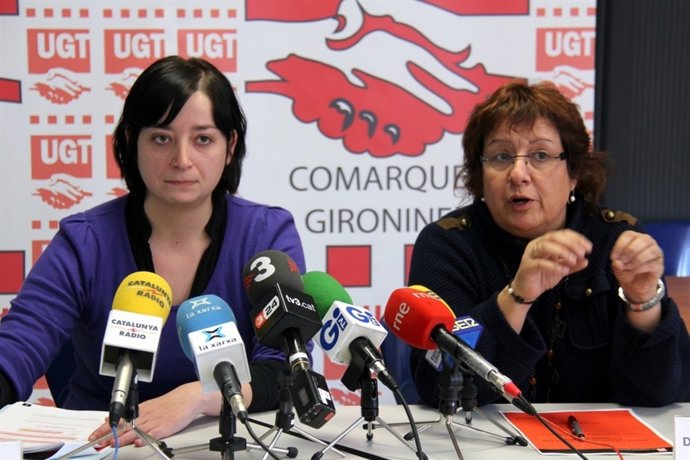 Núria Rocadembosch y Dolors Bassa, UGT en Girona