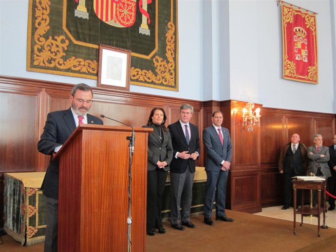El subdelegado del Gobierno junto a Crespo, Fernández de Moya y Mesa García hoy