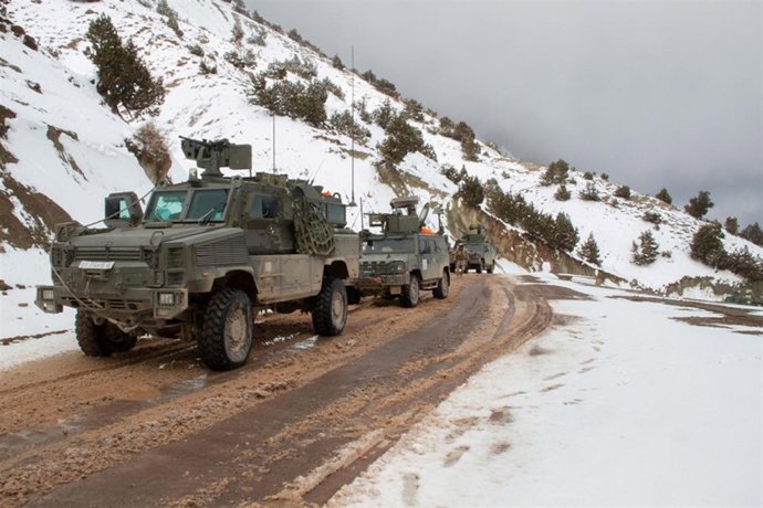 Primer convoy de repliegue de las tropas españolas en Afganistán