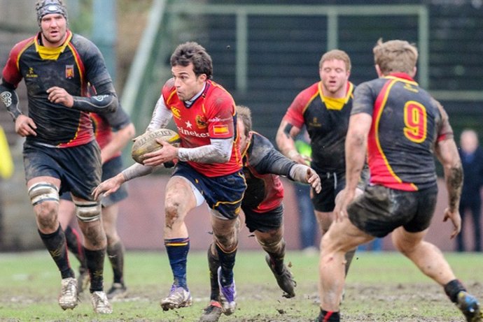 España y Bélgica en el Europeo de Rugby