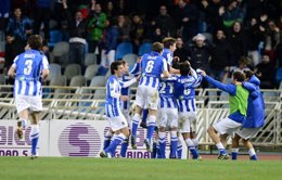 La Real Sociedad celebra un gol