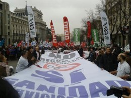 Un momento de la manifestación