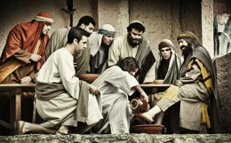 Fotografía de una exposición sobre El Paso de Riogordo