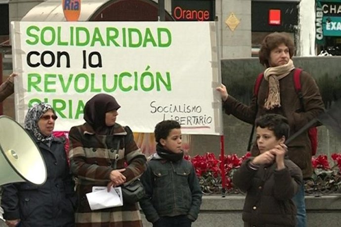 Manifestación en apoyo al pueblo sirio