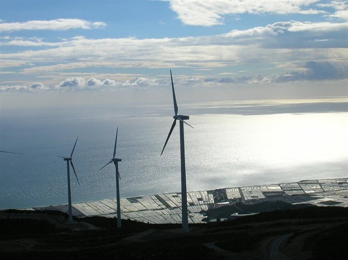 Molinos de viento en Andalucía.
