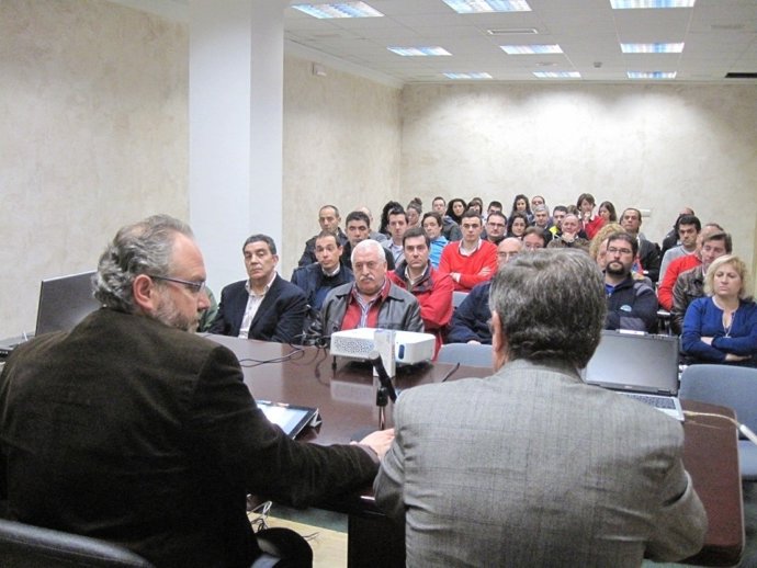 Pérez en la presentación de herramientas telemáticas hoy