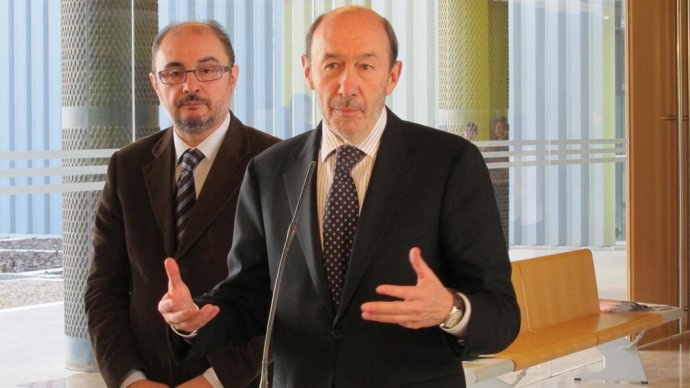 Javier Lambán y Alfredo Pérez Rubalcaba