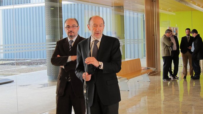 Javier Lambán y Alfredo Pérez Rubalcaba