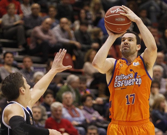 Rafa Martínez, del Valencia Basket, en la victoria ante el CB Canarias