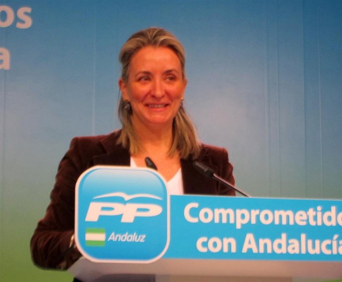 La portavoz de política municipal del PP-A, Carolina González Vigo, hoy en Sevil