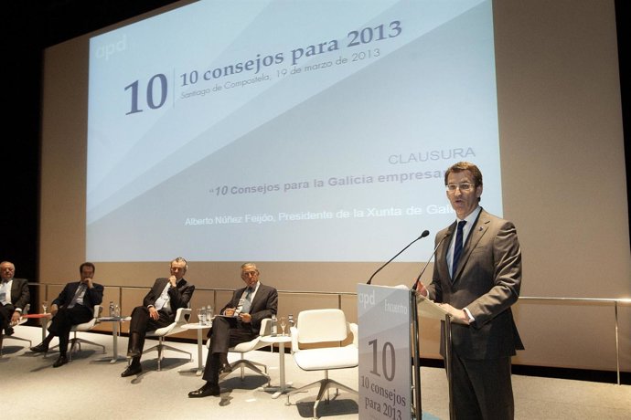 SANTIAGO 13,00 h.-     O presidente da Xunta, Alberto Núñez Feijóo, clausurará o