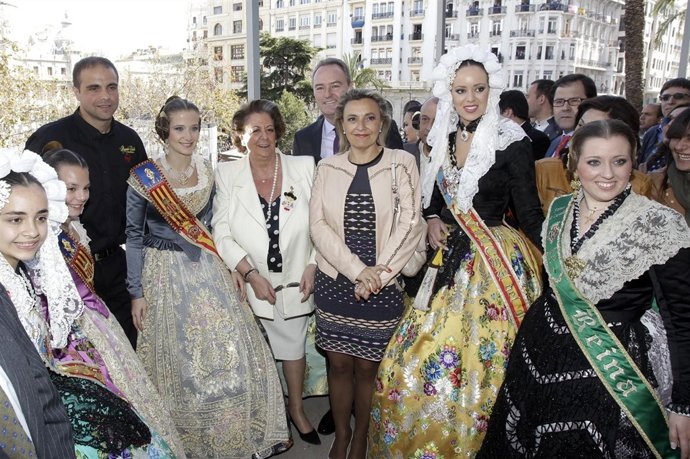 Barberá con Fabra en la última 'mascletà' 