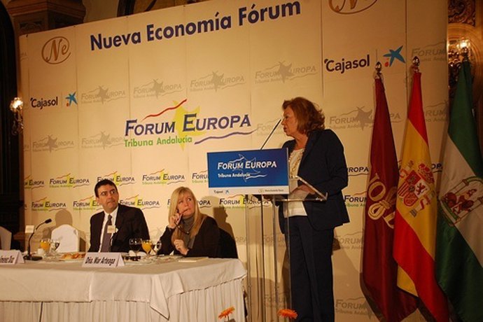 Amparo Rubiales, este miércoles durante el desayuno informativo