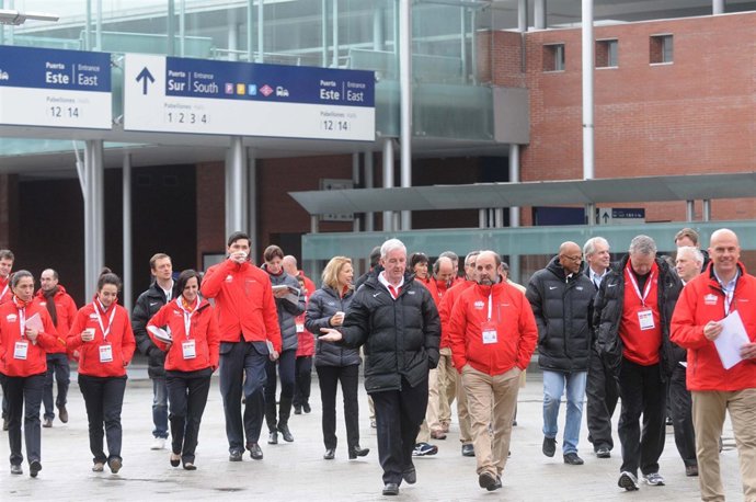 La Comisión de Evaluación del COI en su visita a Madrid
